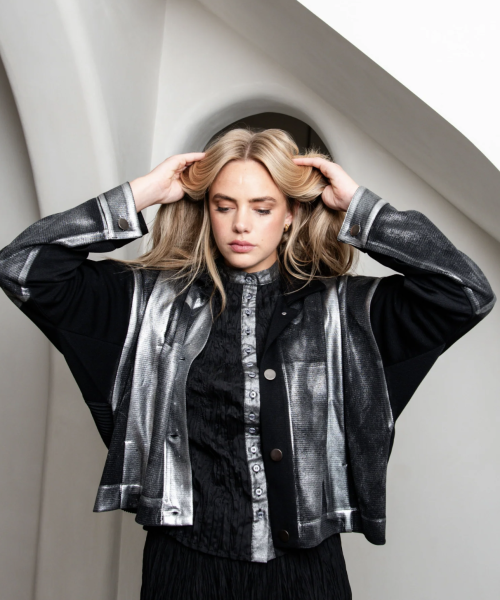 Alternative view of Foil Plisse Jacket